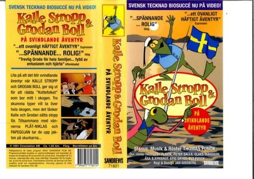 Tecknat Barn Svenska:Kalle Stropp och Grodan Boll på svindlande äventyr (1991 Sandrews AB) DVDRIPPEN (Svenska) Hela Filmen (4K)